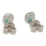 Emerald and Diamond Halo Earrings