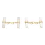 Contemporary Baton Chain Link Cufflinks in Silver and Gold