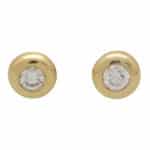 Contemporary Round Cut Diamond Studs