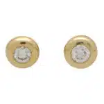 Contemporary Round Cut Diamond Studs