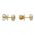 Contemporary Round Cut Diamond Studs
