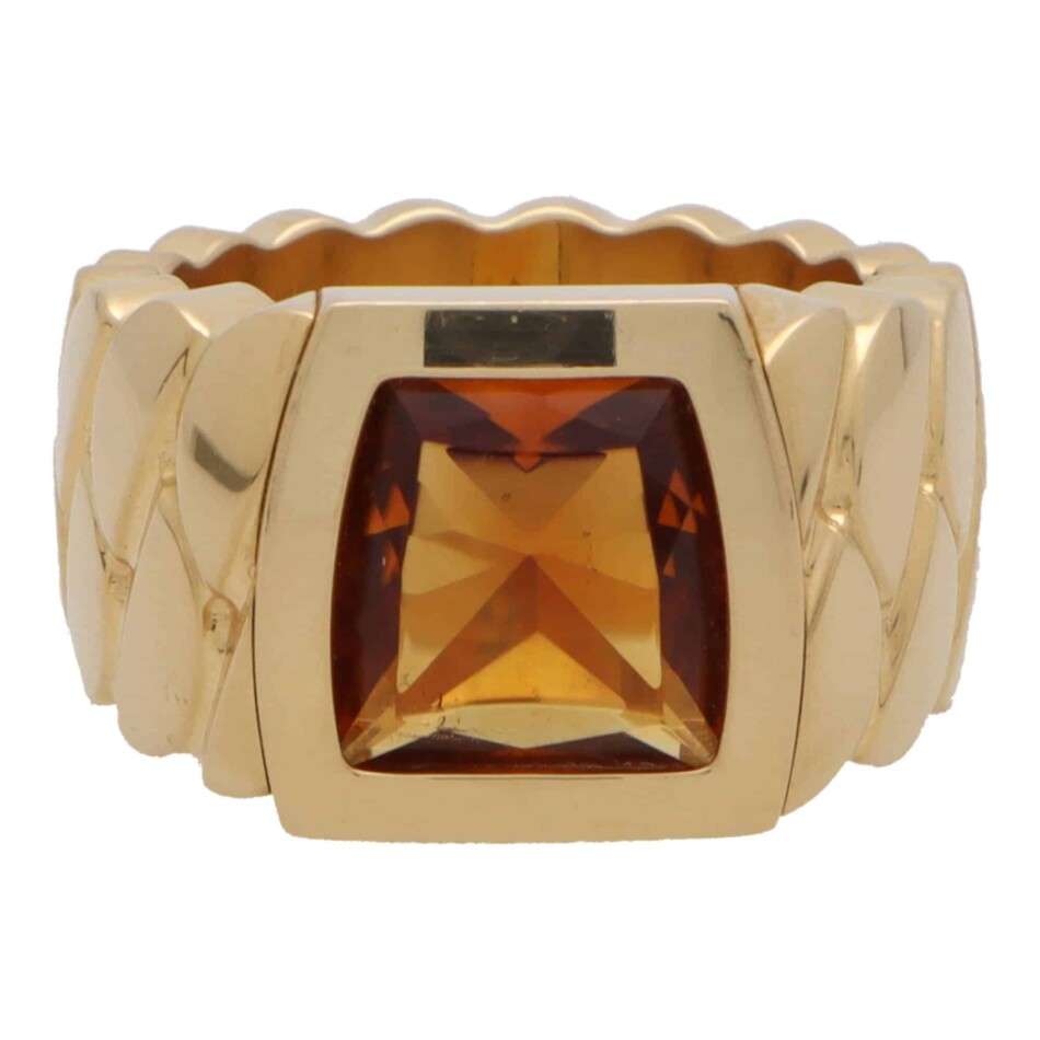 Vintage Cartier La Dona Madeira Citrine Ring