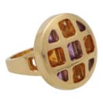 Vintage Cartier Pasha Amethyst and Citrine Ring