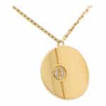 Vintage Cartier Diamond Love Nail Disc Pendant Necklace