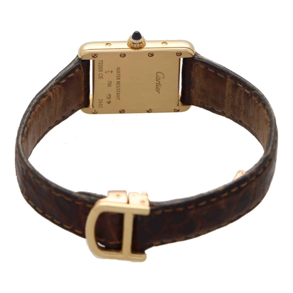 Vintage 18 carat gold Cartier Tank Louis Wrist watch