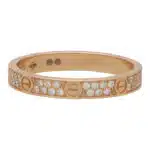 Vintage Cartier Diamond Mini Love Ring, Size 48