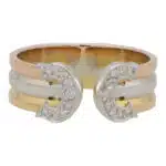 Vintage Cartier Double C Diamond Ring