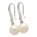 Contemporary South Sea Pearl and Diamond Earrings (Large Model)