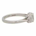 Contemporary Certified Emerald Cut Diamond Five Stone Ring