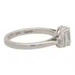 Contemporary Certified Emerald Cut Diamond Five Stone Ring