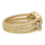 Contemporary Diamond Bubble Ring (Small Model) in Yellow Gold