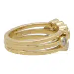 Contemporary Diamond Bubble Ring (Small Model) in Yellow Gold
