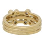 Contemporary Diamond Bubble Ring (Small Model) in Yellow Gold