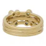 Contemporary Diamond Bubble Ring (Small Model) in Yellow Gold
