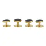 Vintage Onyx Dress Studs in 18k Yellow Gold