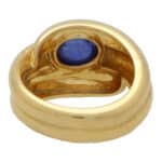 Vintage French Bombé Cabochon Sapphire Ring