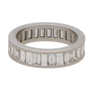 Art Deco Inspired Baguette Full Eternity Ring
