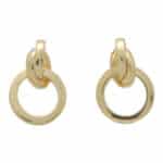 Gold Hoop Stud Earrings