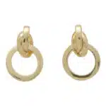 Gold Hoop Stud Earrings