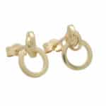 Gold Hoop Stud Earrings