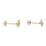 Gold Hoop Stud Earrings