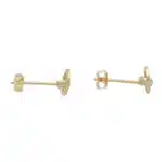 Gold Hoop Stud Earrings