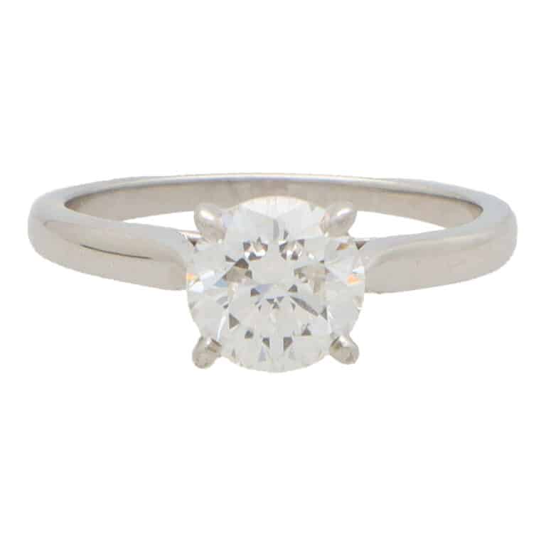 Vintage Cartier 1895 GIA Certified 1.24ct Solitaire Ring
