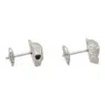 Vintage Cartier Diamond Panther Head Stud Earrings