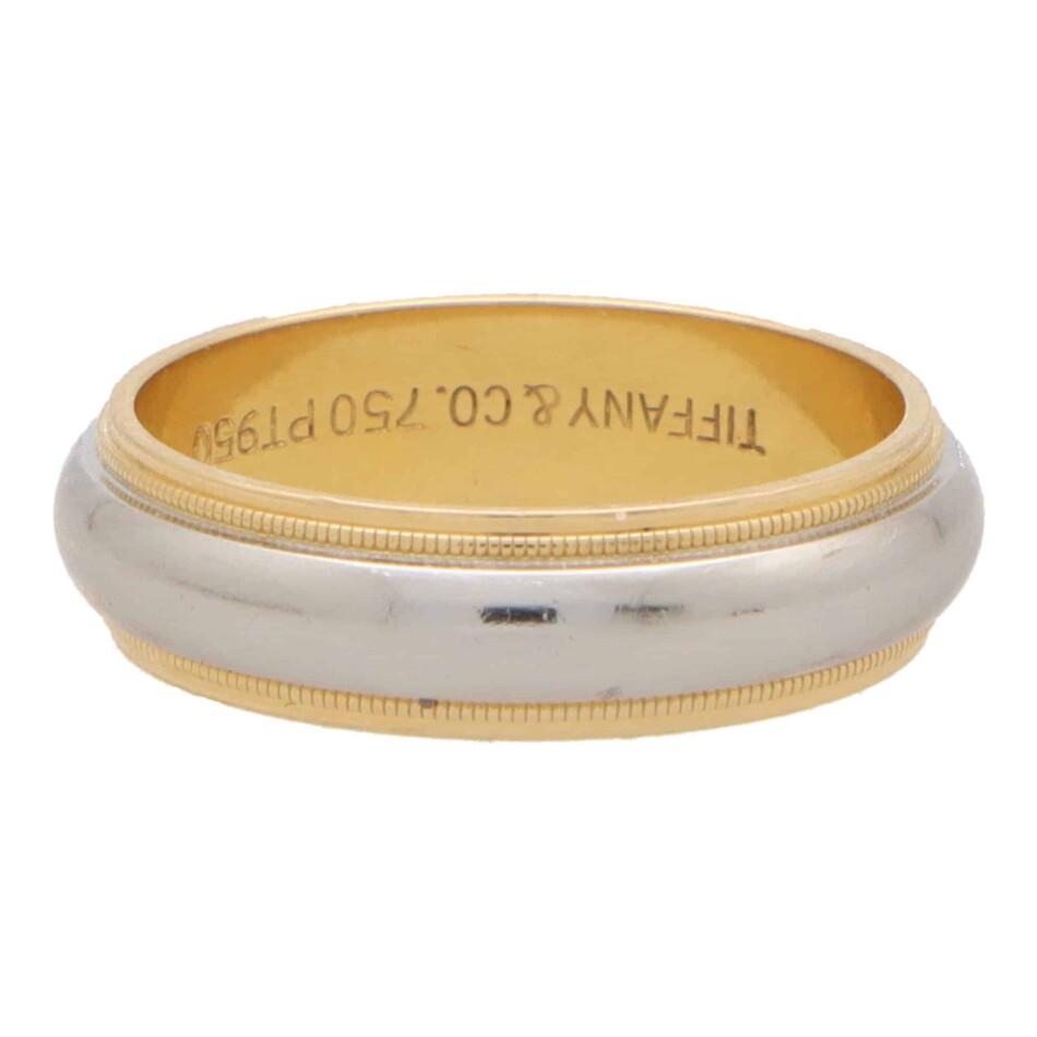 Vintage Tiffany & Co. Platinum and Gold Wedding Band