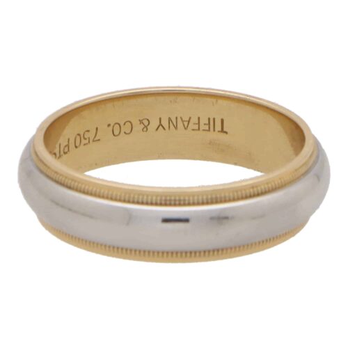 Vintage Tiffany & Co. Platinum and Gold Wedding Band