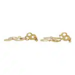 Vintage Gold and Diamond Circle Drop Earrings