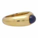 Vintage Cabochon Sapphire Gypsy Set Chunky Ring