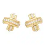Vintage Tiffany & Co. Signature Diamond Cross Earrings (Large)