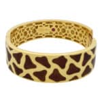 Vintage Roberto Coin Enameled Giraffe Bangle