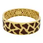Vintage Roberto Coin Enameled Giraffe Bangle