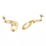 Vintage Italian Gold and Ruby Drop Earrings