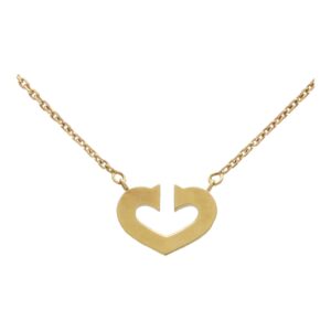 Vintage Cartier Open Double C Heart Pendant Necklace