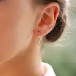 Contemporary Diamond Tear Drop Earrings