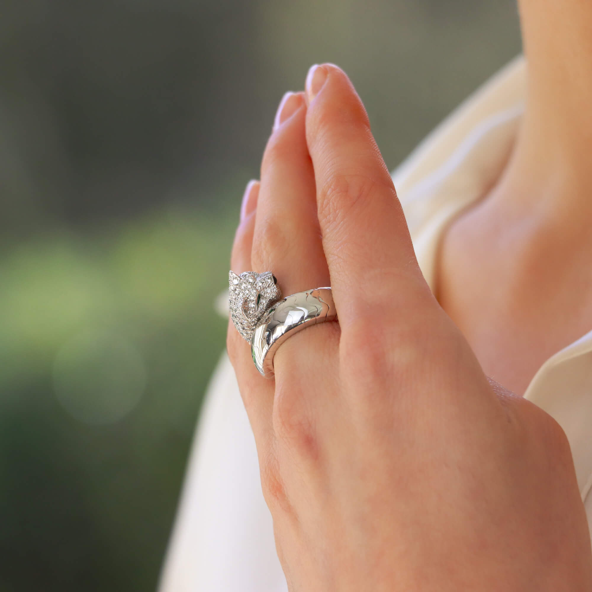 Diamond best sale panther ring