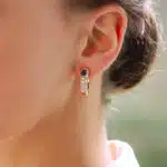 Vintage Cartier Sapphire and Diamond Mimi Earrings