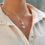 Vintage Louis Vuitton Diamond and Mother of Pearl Necklace