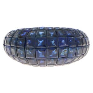 16.69ct Invisibly Set Blue Sapphire Bombe Cocktail Ring