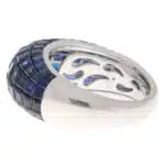 16.69ct Invisibly Set Blue Sapphire Bombe Cocktail Ring