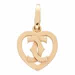 Vintage Cartier Double C Heart Charm