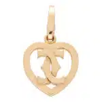 Vintage Cartier Double C Heart Charm