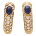 Vintage Cartier Sapphire and Diamond Mimi Earrings