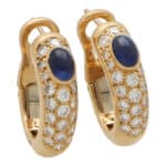 Vintage Cartier Sapphire and Diamond Mimi Earrings