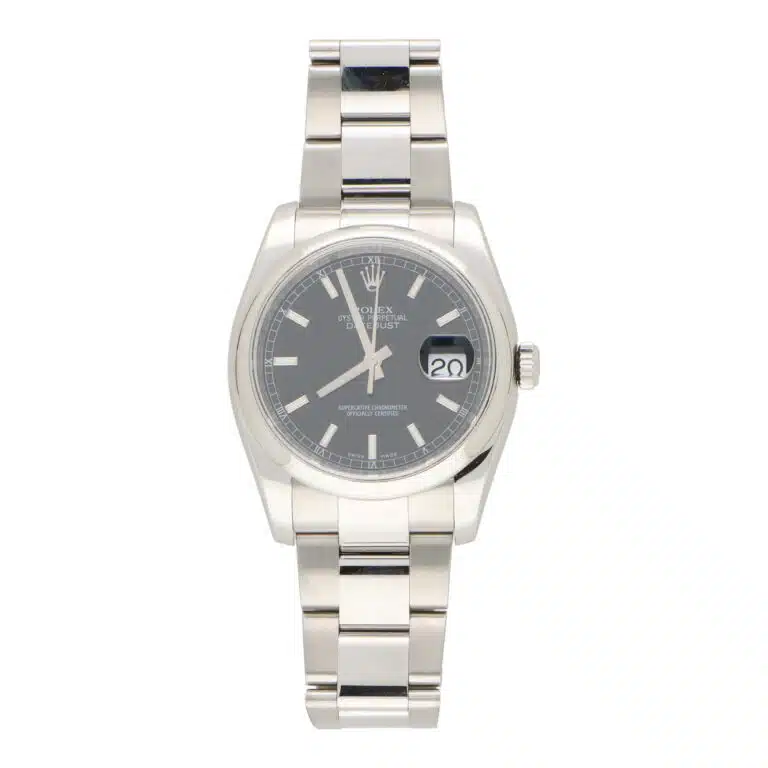 Vintage 2010 Automatic Rolex Black Dial DateJust Box and Papers
