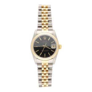 Vintage 1988 Automatic 31m Rolex DateJust With a Black Dial