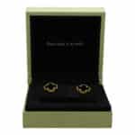 Vintage Van Cleef & Arpels Onyx Alhambra Earrings